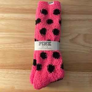 Victoria’s Secret Pink Knee High fuzzy socks